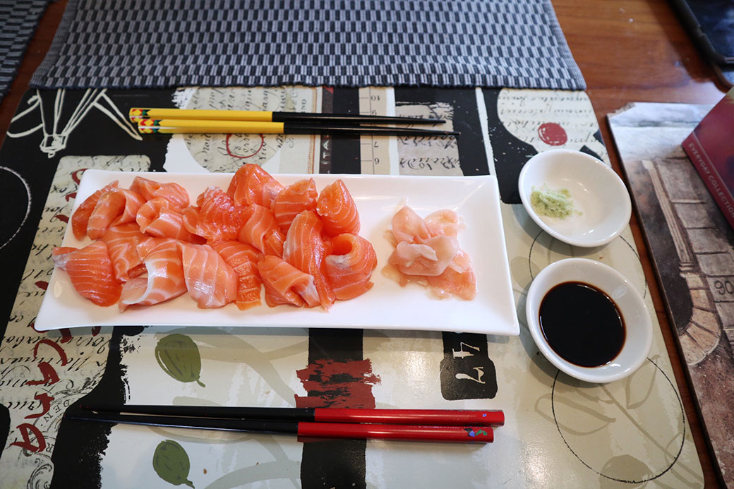 Meng Cheong Salmon Sushimi with purewasabi